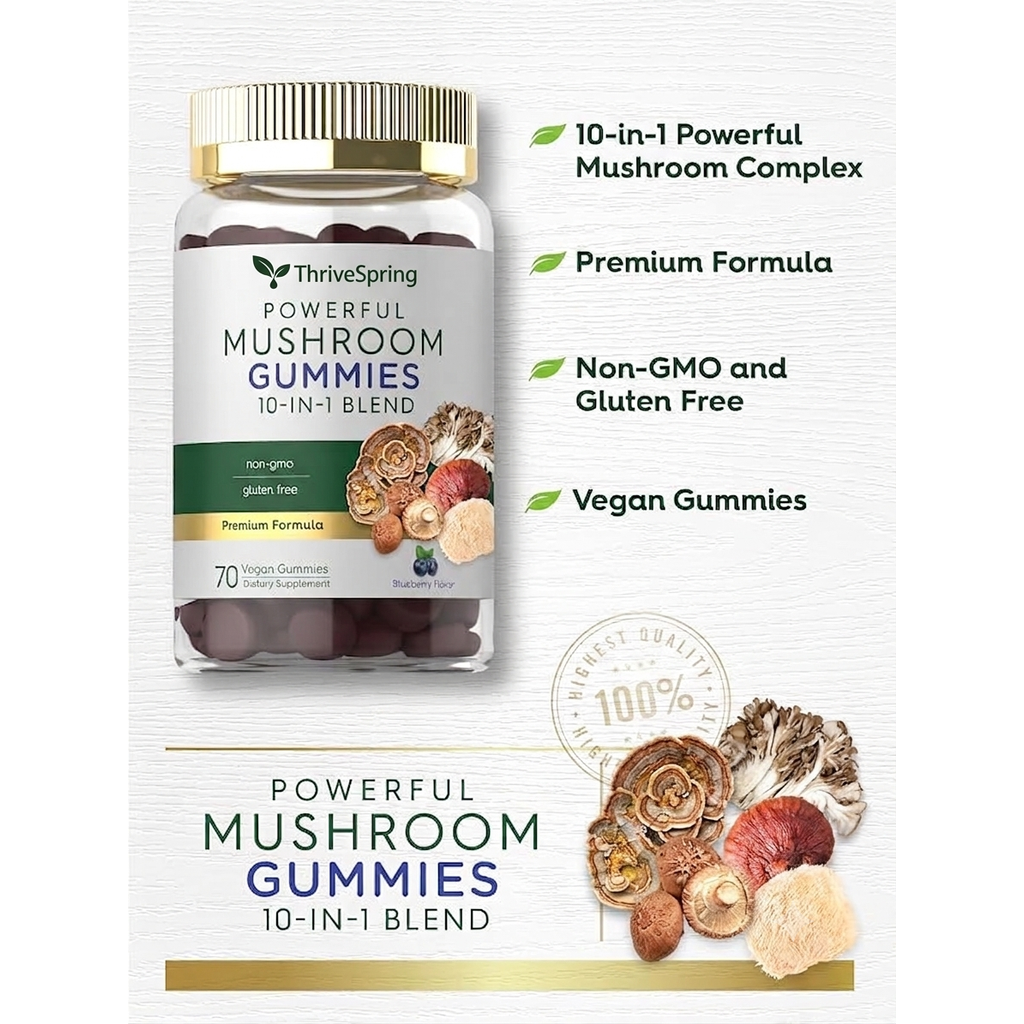 Thrivespring™ Mushroom Gummies